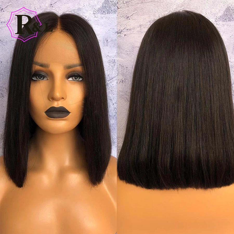 short bob lace front human hair wig2