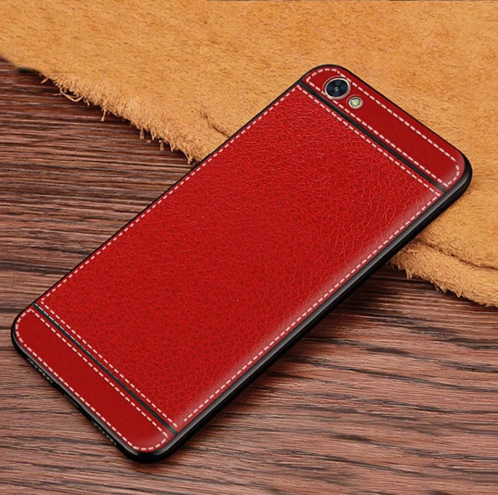 Redmi Note 5A 2GB 16GB Cover Leather Texture Soft TPU Case for Xiaomi Redmi Note 5A Redmi 5A Note 5A Prime 32GB 64G Redmi 5 Plus - Цвет: Red