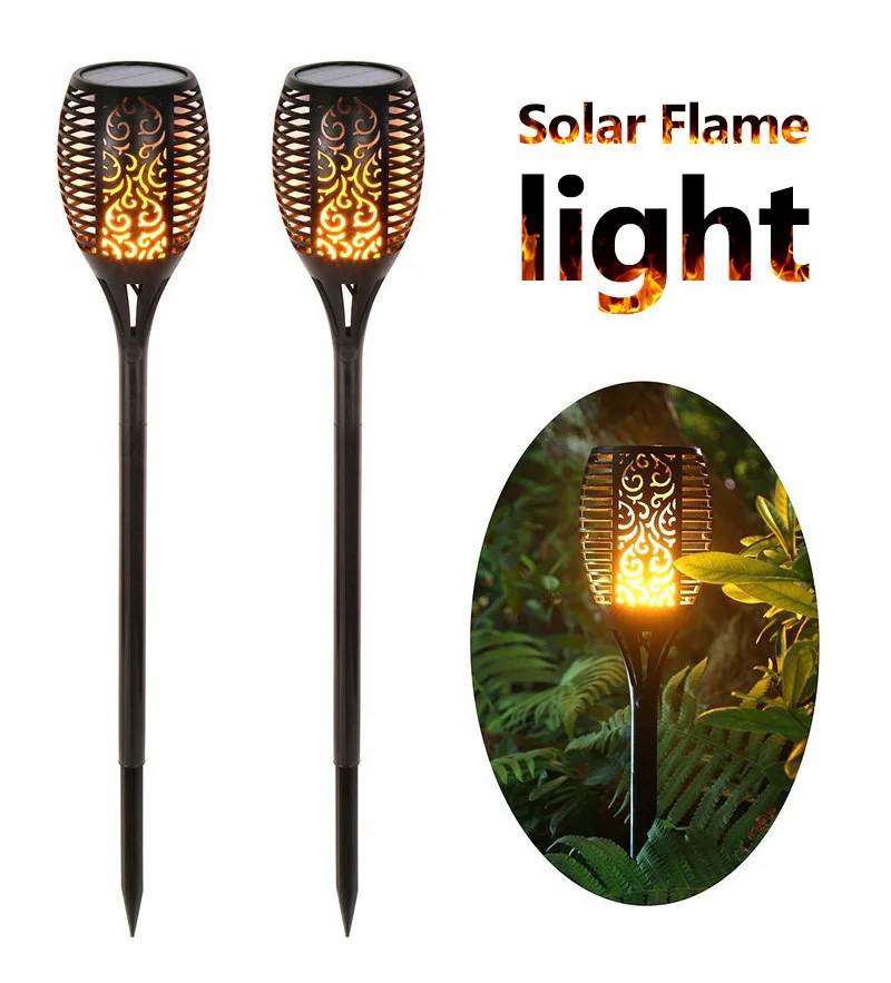 Flame Solar Lamps Flickering Garden Lights Torch Light Waterproof Solar Outdoor Lawn Lamp