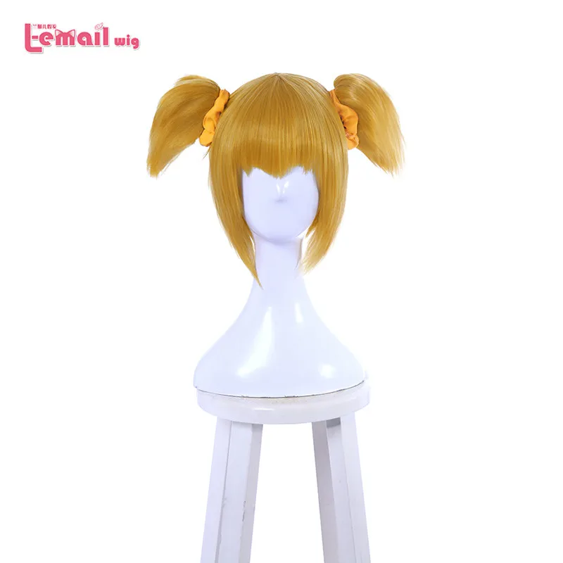 

L-email wig New Poputepipikku Popuko Cosplay Wigs Orange yellow Heat Resistant Synthetic Hair Perucas Cosplay Wig