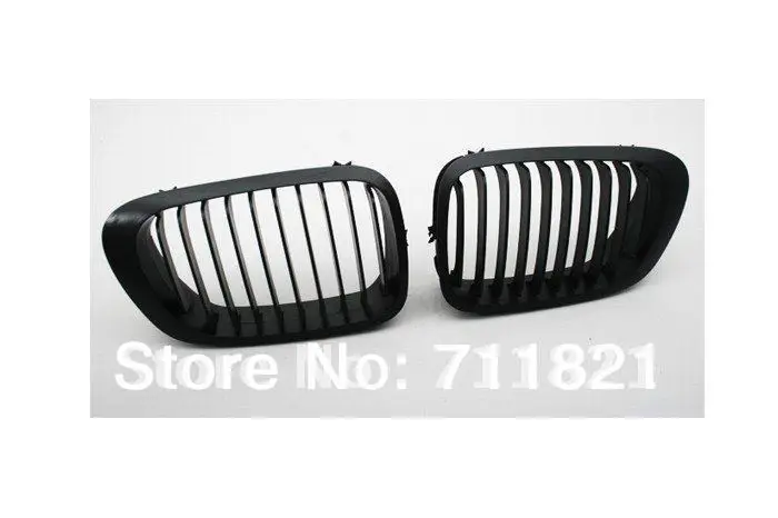 

Front Euro Matte Black Kidney Grilles For BMW E46 3 Series Coupe 1999-2003 2 Doors Model