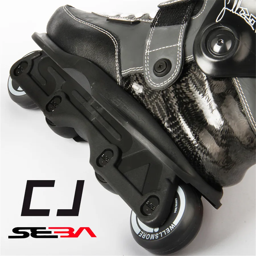 الأصلي سيبا CJ العدوانية التزلج على الجليد المهنية المتطرفة حذاء تزلج بعجلات ألياف الكربون الأسطوانة أحذية التزلج الشحن Patines