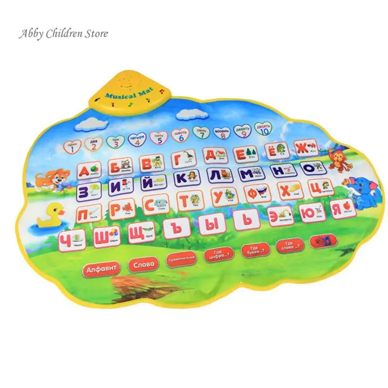 Abbyfrank Russian Alphabet Baby Play Mat ABC Nice Music Animal Sounds Educational Learning Baby font b