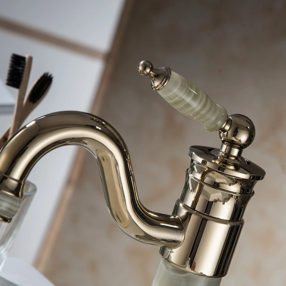 Artistic Bathroom Vessel Sink Faucet Single Lever Swivel Spout Basin Faucet Deck Mounted Bathroom Kitchen Mixer Tap Hot Cold Tap15