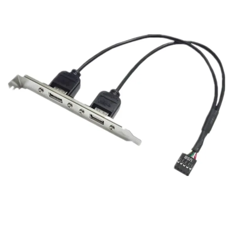 

2 USB 2.0 Panel Female Connectors to 10 Pin 2.0mm , 35cm(12 inchs) length