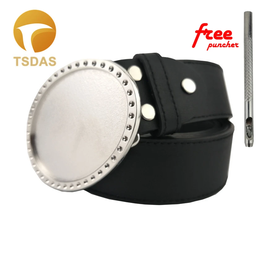 

New Style 92*67cm Oval Belt Buckle DIY By Yourself Blank Metal Belt Buckle For 3.8-4cm Wide Belt Men Jeans accessories
