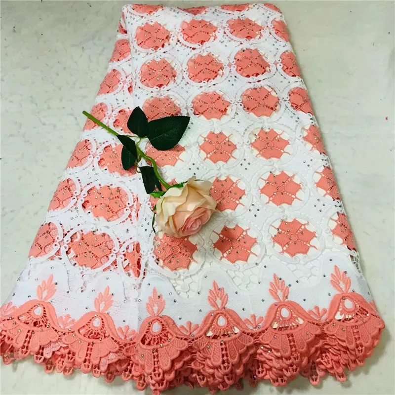 

High quality nigerian wedding african lace fabric/100% Cotton lace/guipure cord lace fabric for wedding party WD110908