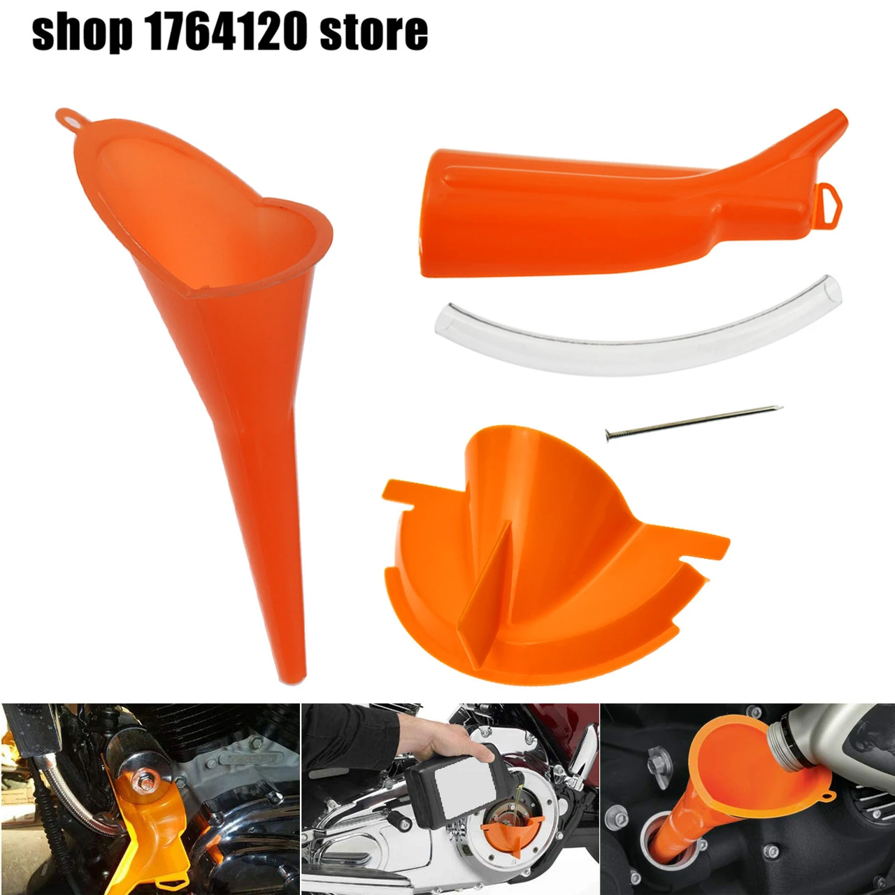 Primary Case Oil Fill Funnel Oil Filter Funnel Set For Harley Touring