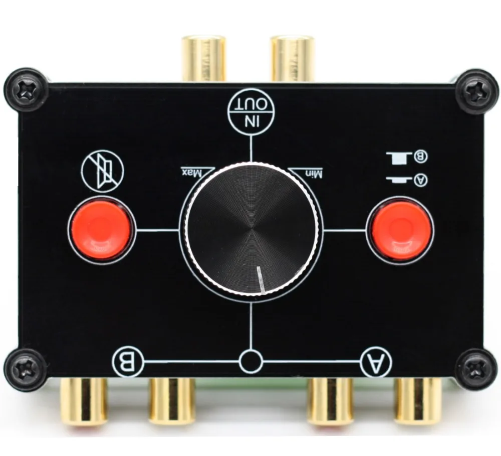 

MC1022 Stereo L/R RCA Audio Selector Passive Preamp Switcher Splitter Box