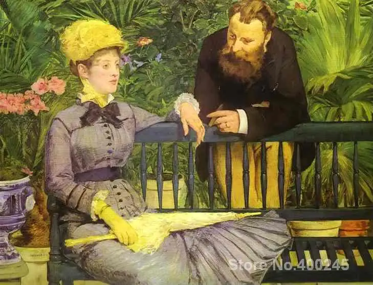 The conservatory Paintings by Edouard Manet Portrait art High quality Hand painted | Дом и сад