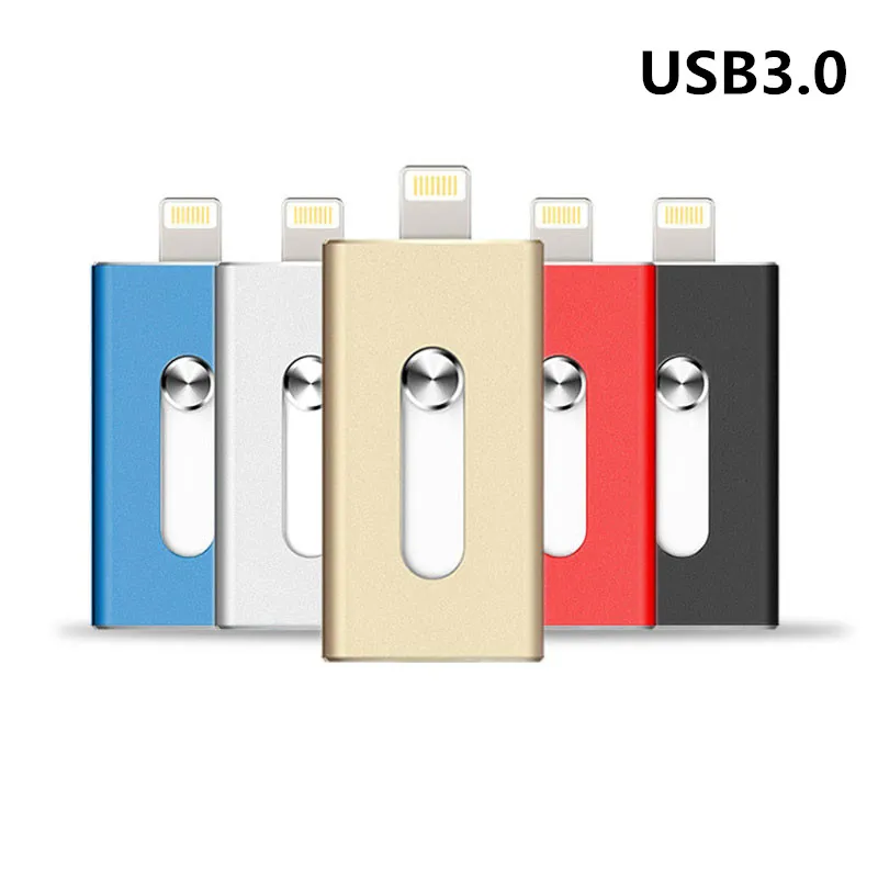 Usb флэш-накопитель 3.0 для iphone 8 7 6 Plus Ipad флешки OTG ГБ 16 32 64 128 ручка привода HD внешний
