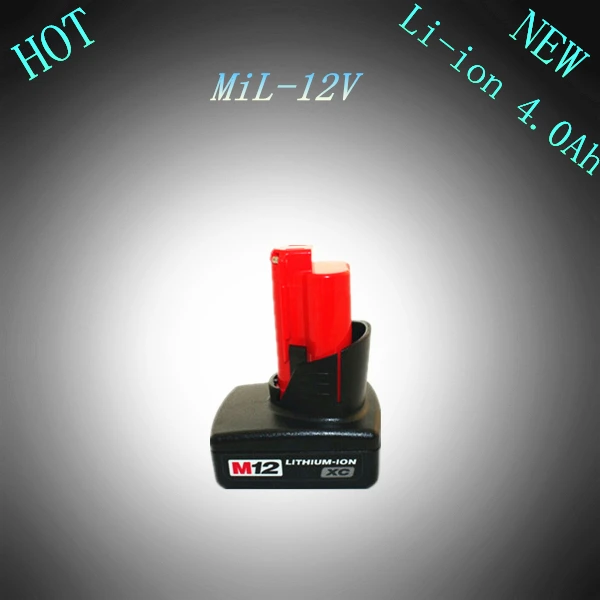 

4000mAh Spare Rechargeable Lithium Ion Power Tool Battery Replacement for Milwaukee 12V M12 C12 BX C12 B 48-11-2402 48-11-2401