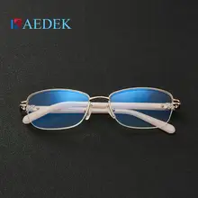 Женские синие очки для чтения из смолы, женские металлические очки с полуоправой для дальнозоркости+ 1,0+ 1,5+ 2,0+ 2,5+ 3,0 диоптрий для ladyKB2509