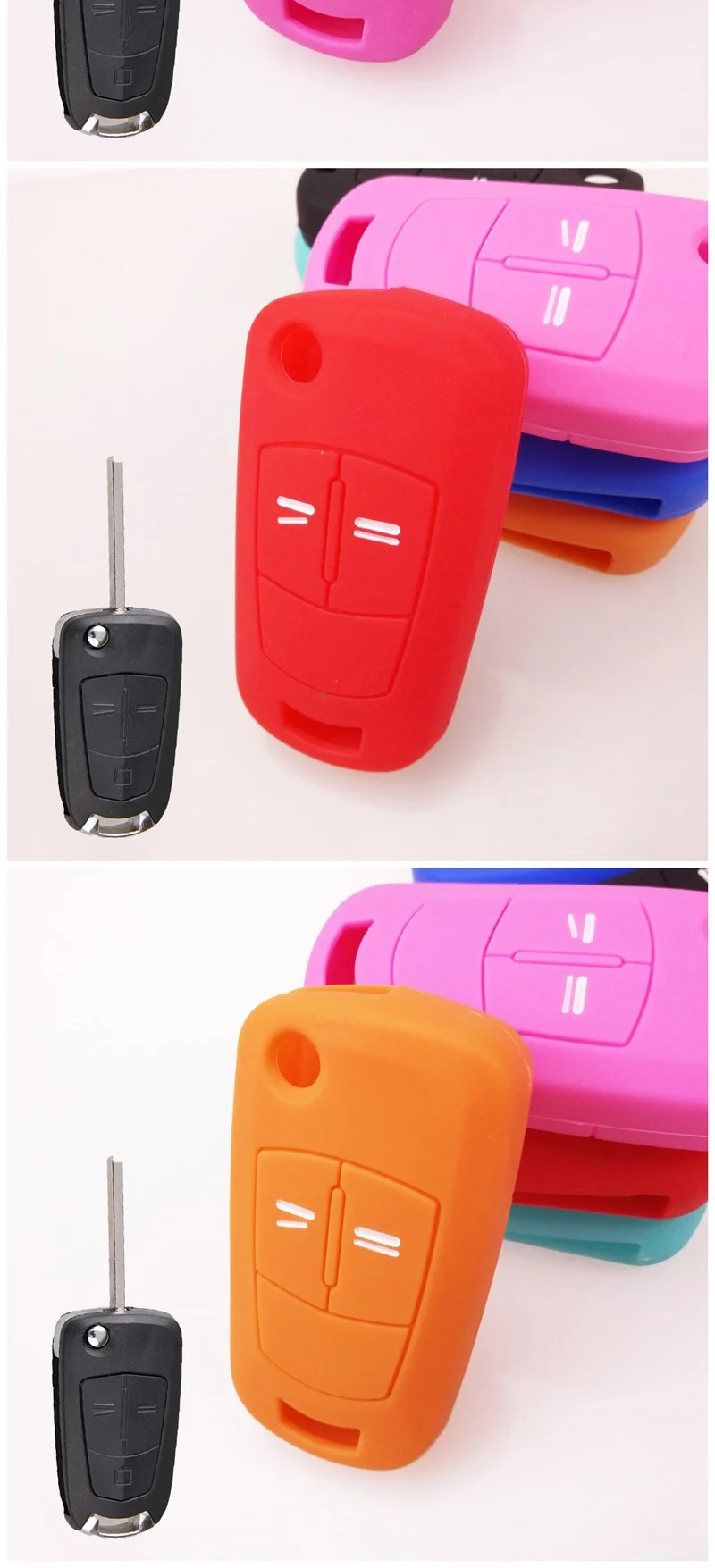 Cover chiave telecomando in silicone per Vauxhall Opel Corsa Astra Meriva Vectra Zafira Gtc Signum Tigra 7 aeProduct.getSubject()