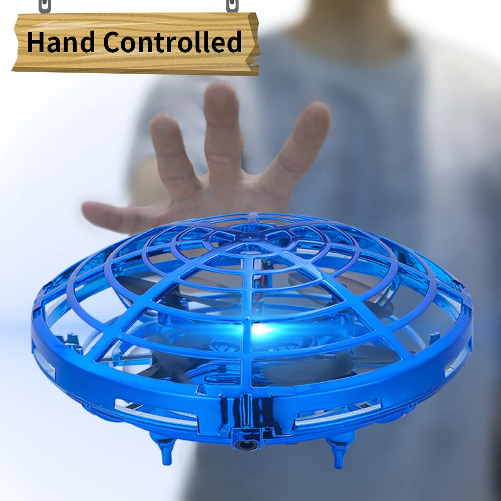 

Mini Helicopter UFO RC Drone Infraed Hand Sensing Aircraft Electronic Model Quadcopter flayaball Small drohne Toys For Children