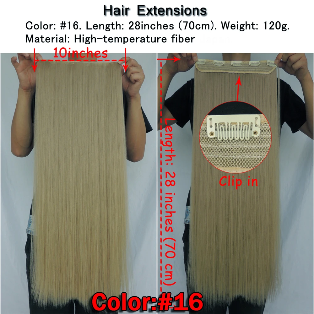 Wjz12070/16#5 шт Xi. rocks парик синтетические парики клип в длину удлинения прямые пряди заколки для волос матовый пепел блонд