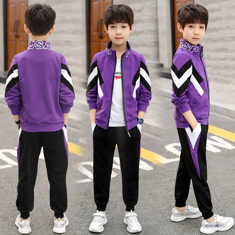 Children Clothing Sports Suit for Boys and Girls Hooded Outwears Long Sleeve Boys Clothing 3PC/Set Casual Tracksuit