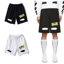 OFF-WHITE летние новые мужские шорты с буквенным принтом пять Свободных Мужчин