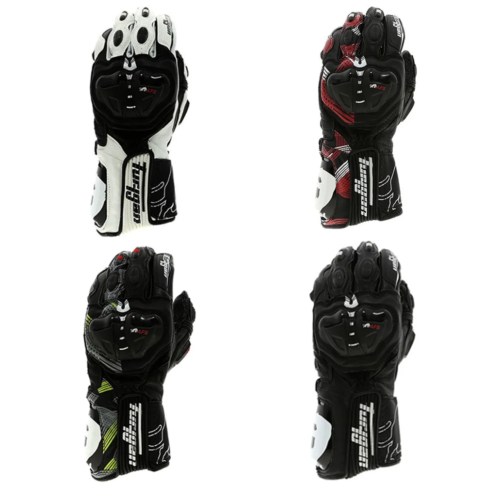 

New Furygan AFS19 long gloves motorcycle leather hand hard shell racing riding shatter-resistant breathable non-slip