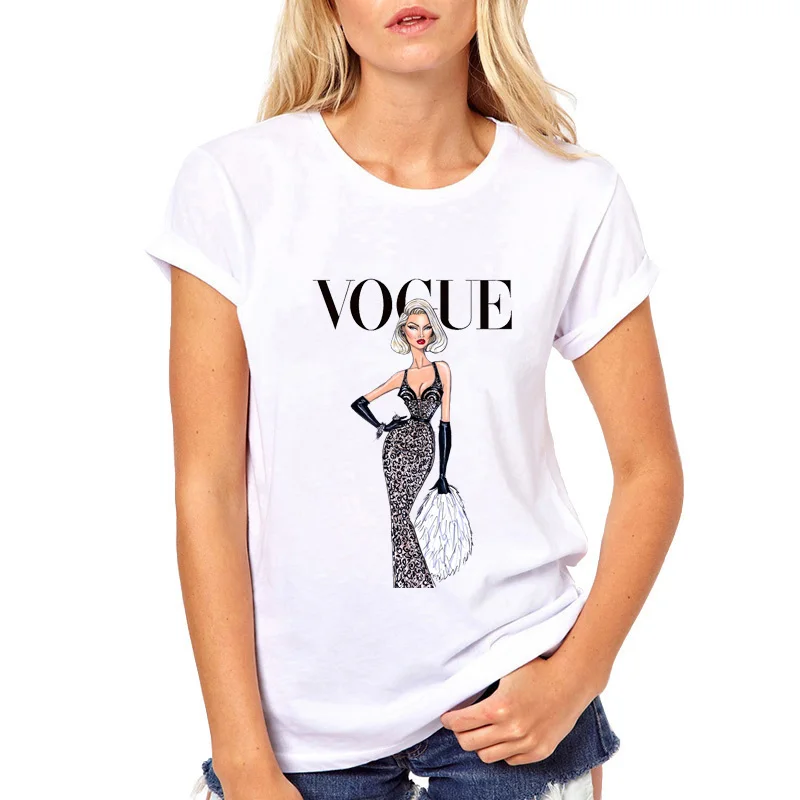Vogue Футболка женская camiseta mujer панк принцесса эстетический Топ Женская