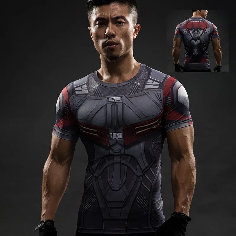 

2019 Men's Quick-drying Perspiration Running T-Shirt Mallas Hombre Training Compressed Breathable Sports Fitness Skinny T-Shirt