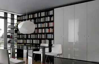 

White bedroom furniture with bookcase shelf