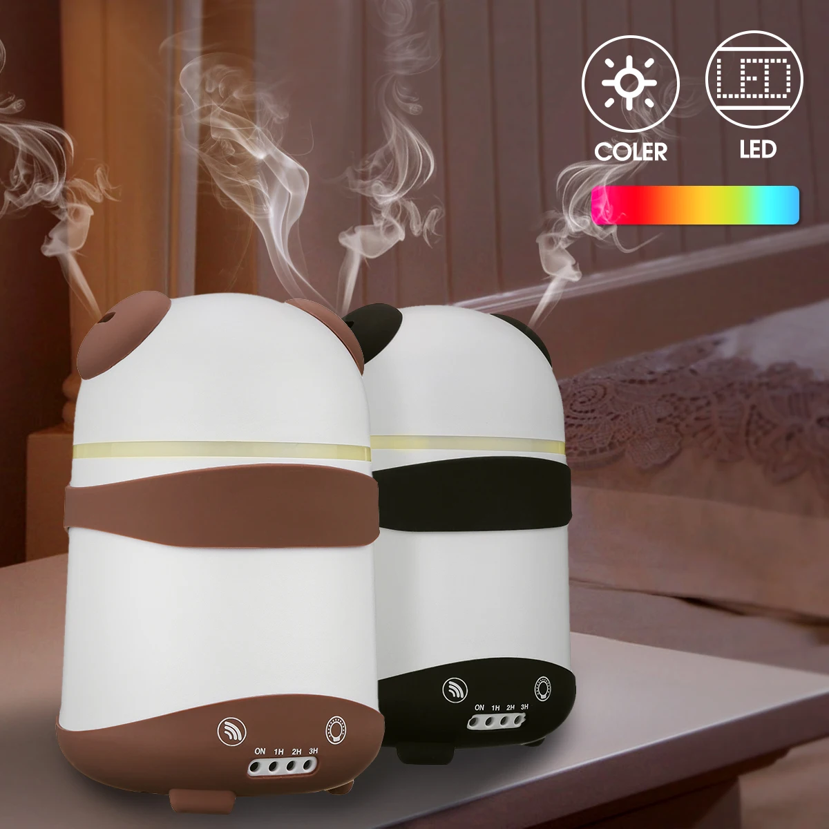 

1Pcs Panda humidifier Aromatherapy Humidifier Mist Diffuser Aroma Essential Oil Diffuser Air Humidifier