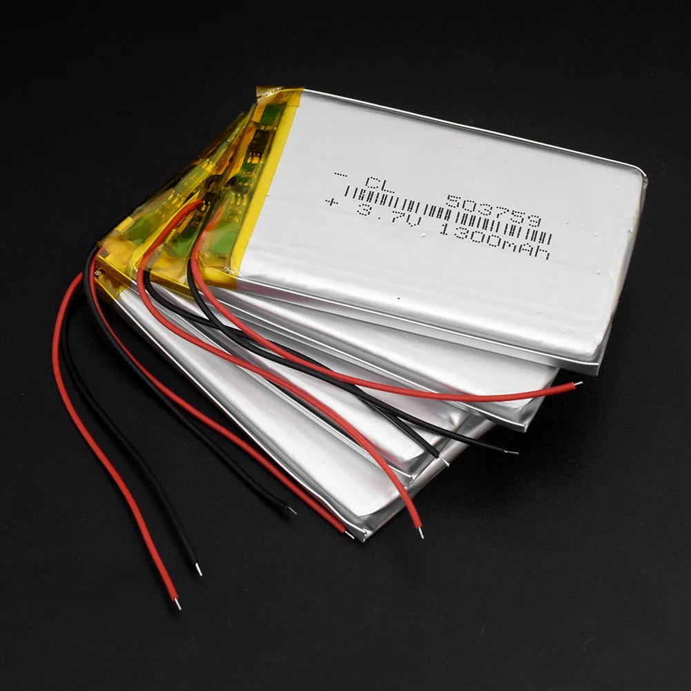 503759 литий-ионная Lipo ячейка литий-полимерная 3,7 V 1300mAh Lipo батарея Замена для Bluetooth динамика gps PDA POS камеры - Цвет: 503759 1300mAh 4pcs