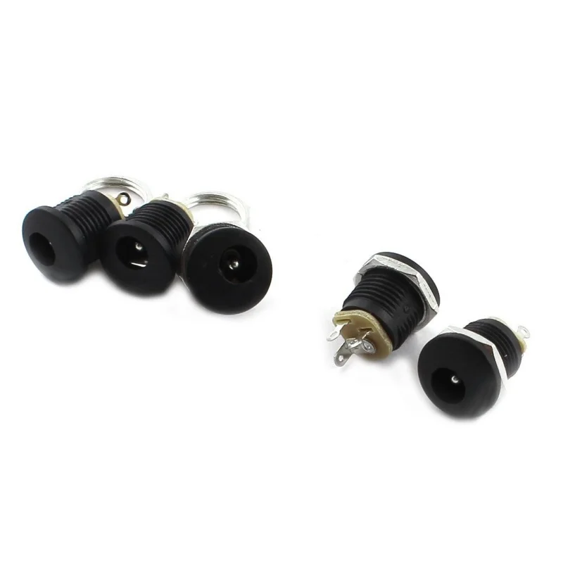

5 pcs 5.5 mm x 2.1 mm Power Supply 3-pin Female Connector PCB Panel Support