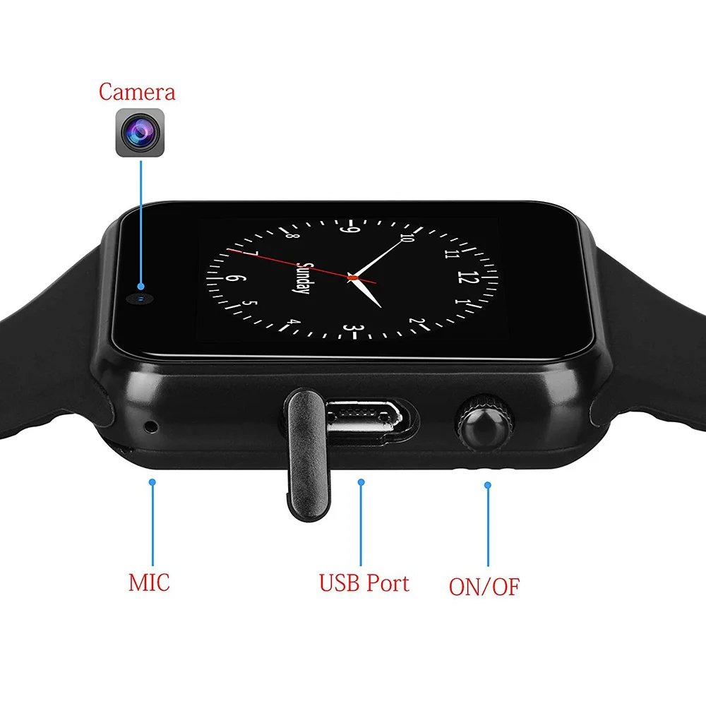 Smart watch men touch screen support SIM card bluetooth camera compatible with both Android IOS made by PLYSIN X1