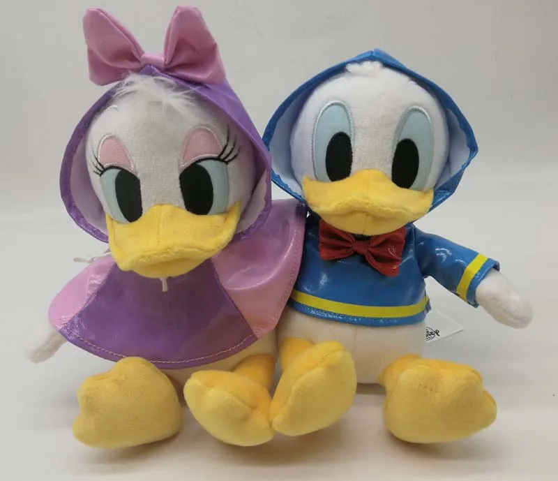

New official Donald Duck and Daisy Duck Rainy Raincoat Day Plush Set Small 6"