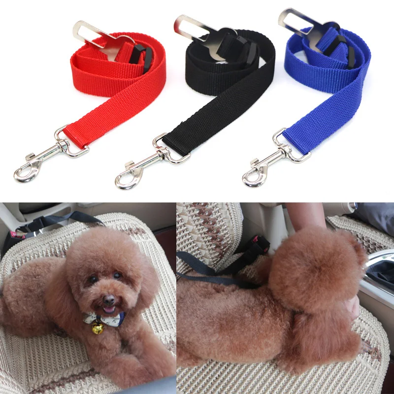 1Pcs Pet Dog Leash Adjustable Car Safety Seat Belt Seatbelt Harness Dog