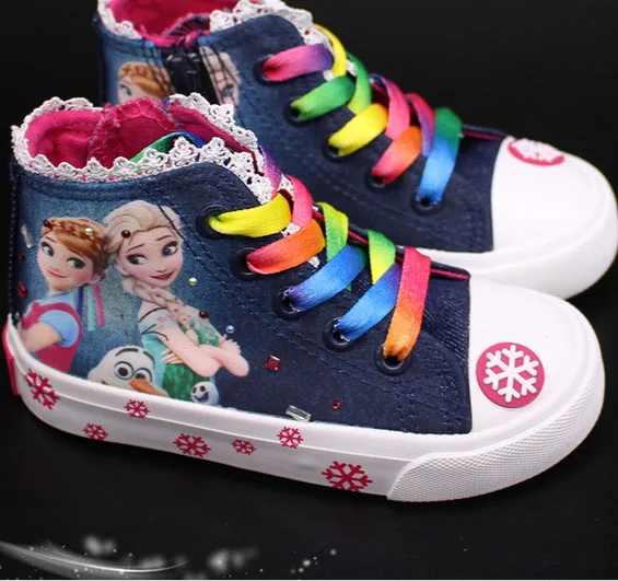 

canvas anna elsa baby tenis kids trainer Children boots Sneakers Boys and Girls Casual Kid Shoes Children's Sneakers