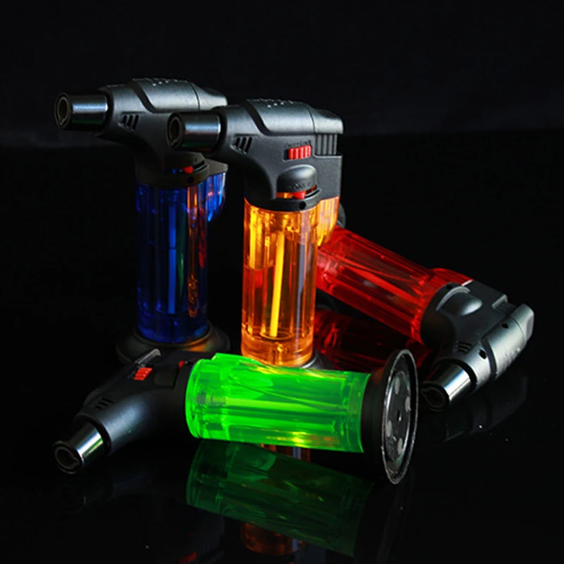 

Windproof Metal Lighter 1300C Spray Butane Cigar Inflated Lighters Inflated Jet Kitchen Lighters Cigarette Accessories No Gas