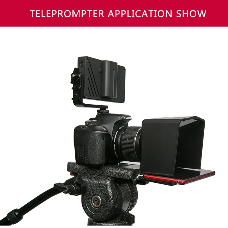  Desview Smartphone Teleprompter for Canon Nikon Sony Camera Photo Studio DSLR for Youtube Interview