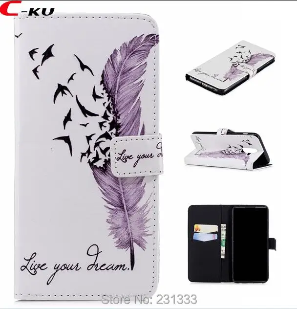 

C-ku For Samsung Galaxy A6 PLUS 2018 J4 J6 Cartoon Wallet Leather Pouch Case Flower Bear Stand TPU ID Card Cover Fashion 100pcs