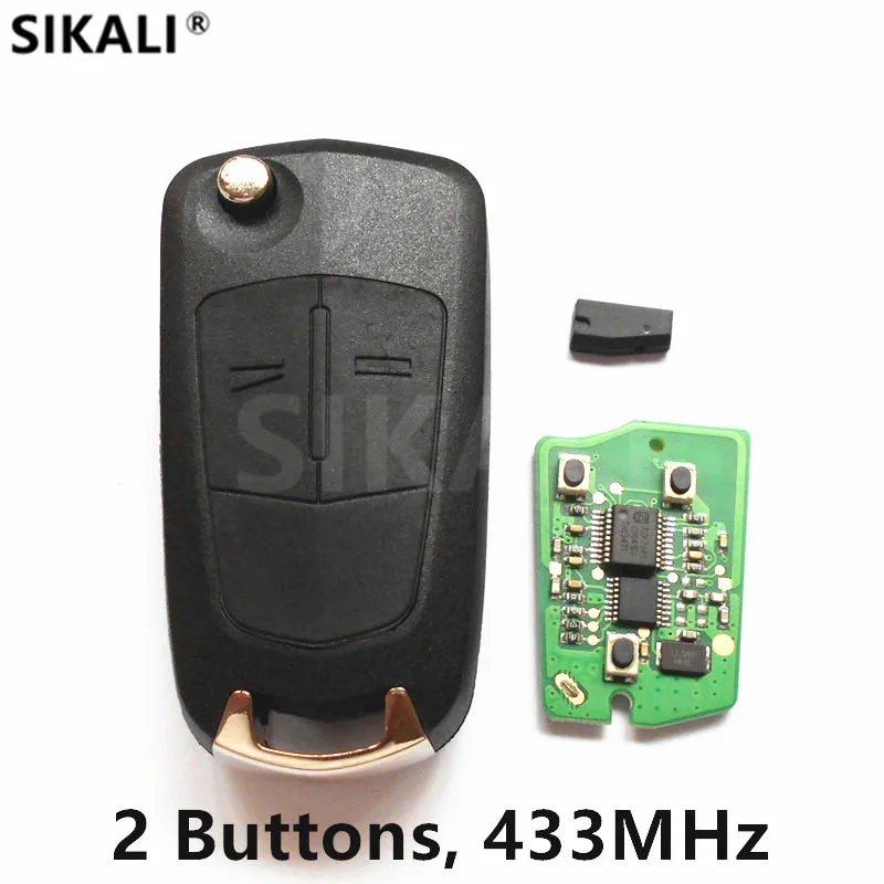 

SIKALI 2 Buttons Remote Car Key 433.92MHz for Chevrolet Captiva Vehicle Control Alarm Fob 2011 2012 2013 2014
