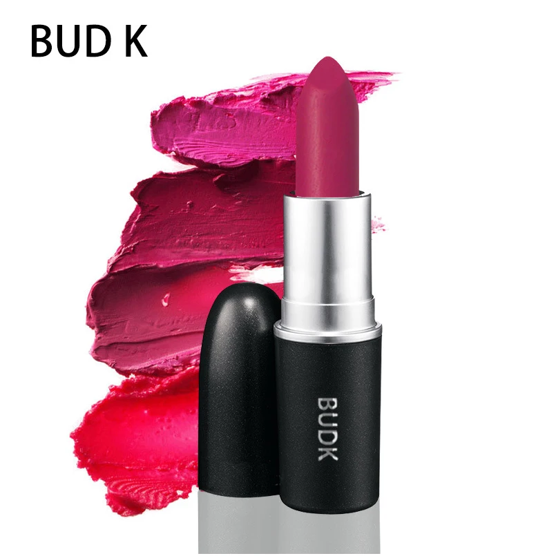 Jual BUD K Merek Tahan Lama Lipstik Batom Matte Beludru Pelembab Lip Tongkat 12 Warna Bibir Warna Lipstik Kecantikan Kosmetik Maquiagem