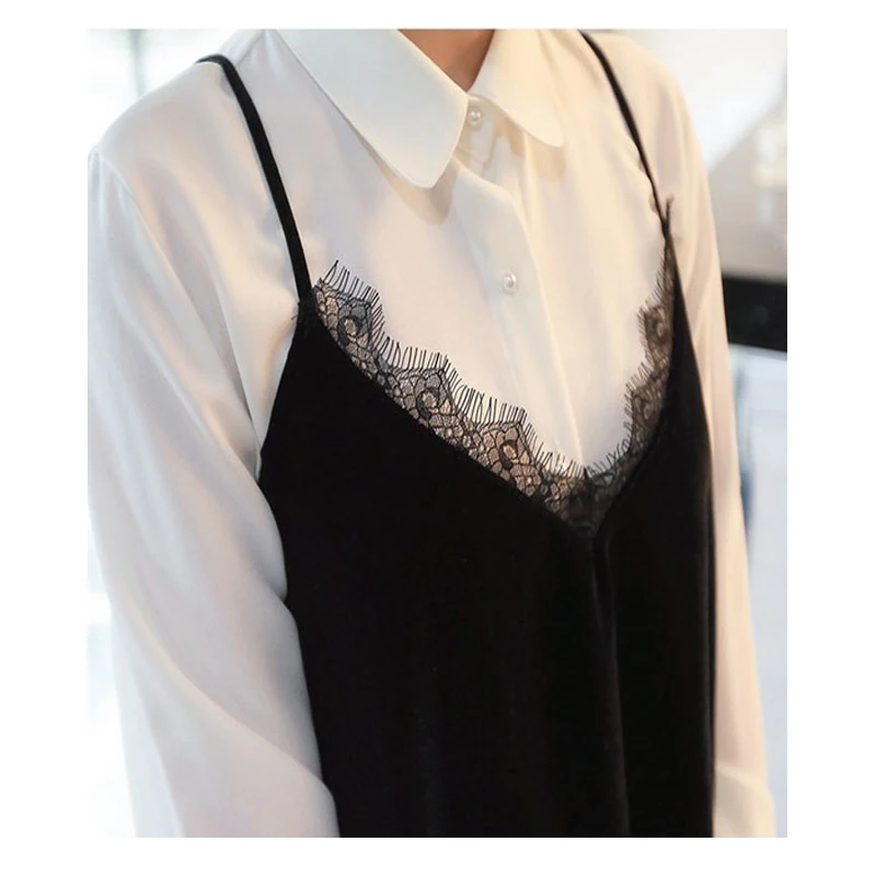 2018 Women's Shirt Sexy Black Lace Patckwork Velvet Camisole V Neckline Spaghetti Strap Fashion Vest Ladies Casual Cami Tank Top 2018 Women's Shirt Sexy Black Lace Patckwork Velvet Camisole V Neckline Spaghetti Strap Fashion Vest Ladies Casual Cami Tank Top