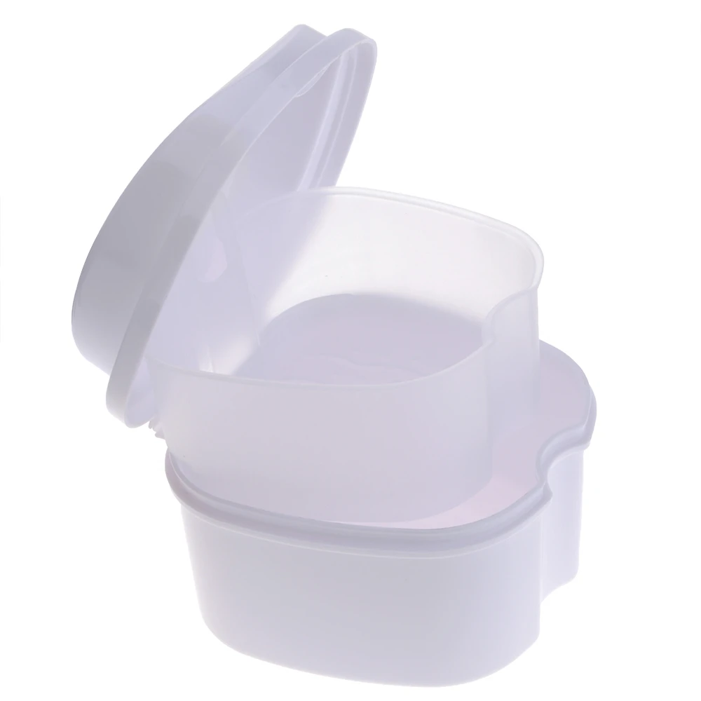 New Apple Shaped PP False Teeth Storage Box Dental Denture Container