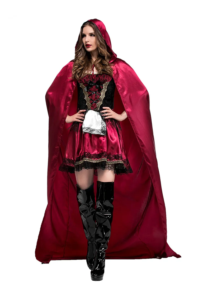 Новинка, сказочный костюм Красной Шапочки, женские костюмы на Хэллоуин, платье принцессы, карнавальный костюм, маскарадный костюм