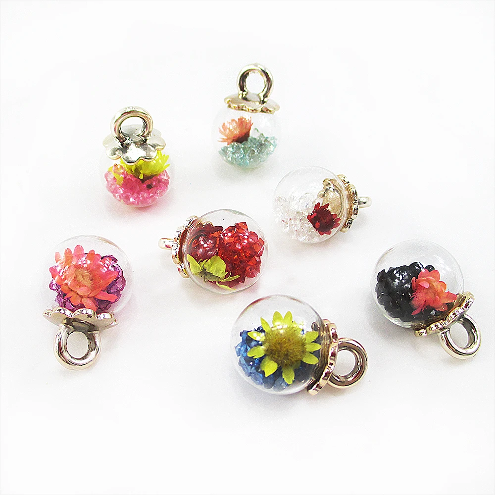 

David accessories 16mm colorful crystal drill glass ball pendant diy decoration crafts accessories 5pieces,DIY handmade,5Y57654