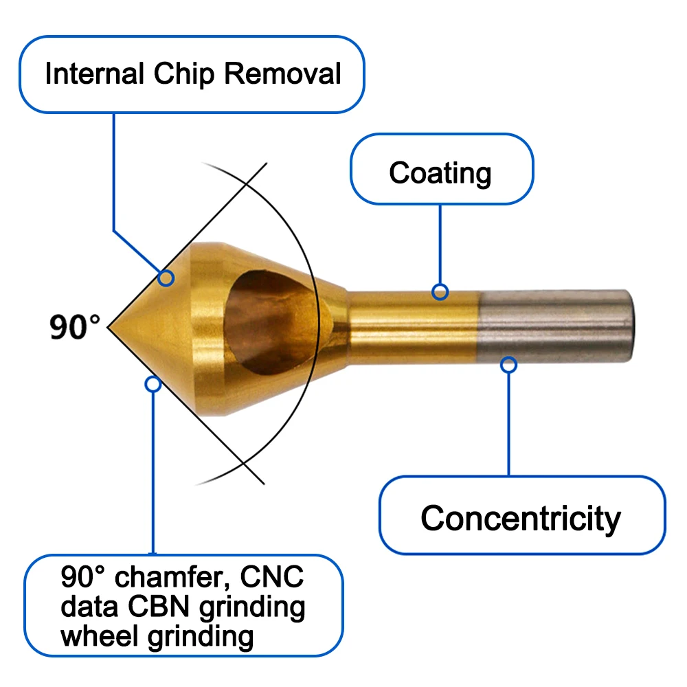 4 шт. зенковки для снятия заусенцев сверла с отверстием конусный резак+ 1 шт. 10 мм треугольные плитки сверла твист сверло для керамической кладки