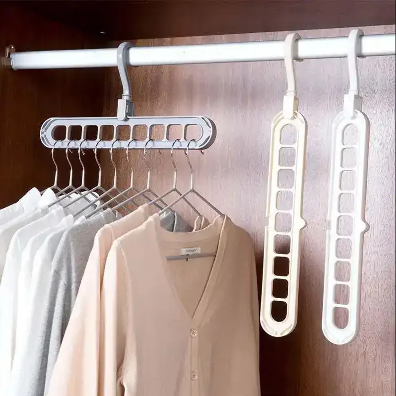 Multifunction Magic Hanging Chain Metal Clothes Support Drying Rack Creative Plastic Scarf Closet Shirts Tidy Hangers Save