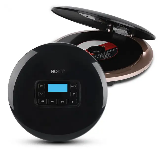 HOTT Portable LCD Display Audio Music Travel CD Player CD-R CD-RW MP3 with Earphone
