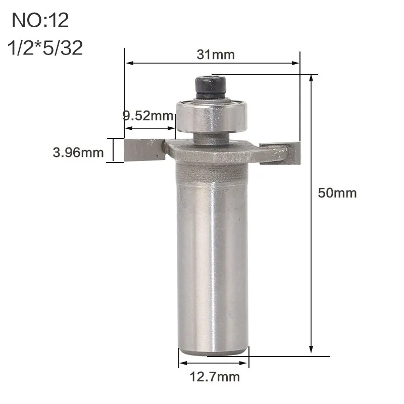 1/" 1/2 конических фрез высокое качество «Т» Тип печенья совместных слот резак соединять/долбежные фрезы Резак работы по дереву - Длина режущей кромки: NO12