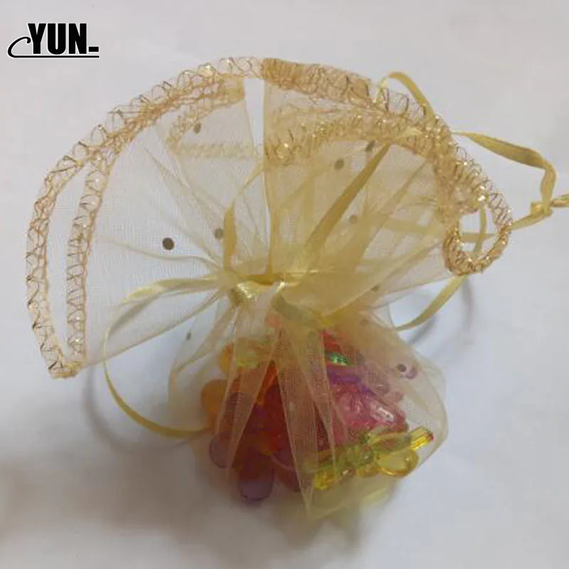 50Pcs Gifts Round Organza Bag Jewelry Pouches Gauze Element Bag Wedding Party Decoration Wedding Favors 8Dzx001 (1)