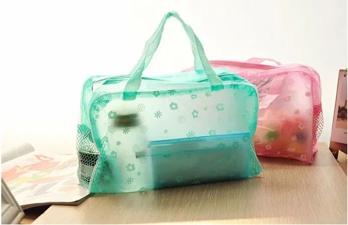 5 цветов, водонепроницаемая ПВХ косметичка для хранения, женская прозрачная сумка-Органайзер для макияжа, компрессионные дорожные мешки для ванной