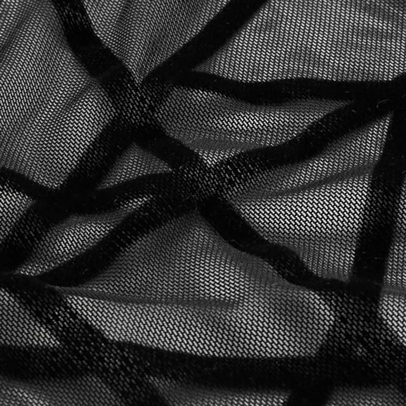 COLROVIE прозрачное Сетчатое боди летнее кружевное женское платье с длинными рукавами Подставка для одежды воротник обтягивающий однотонный сексуальный прозрачный комбинезон