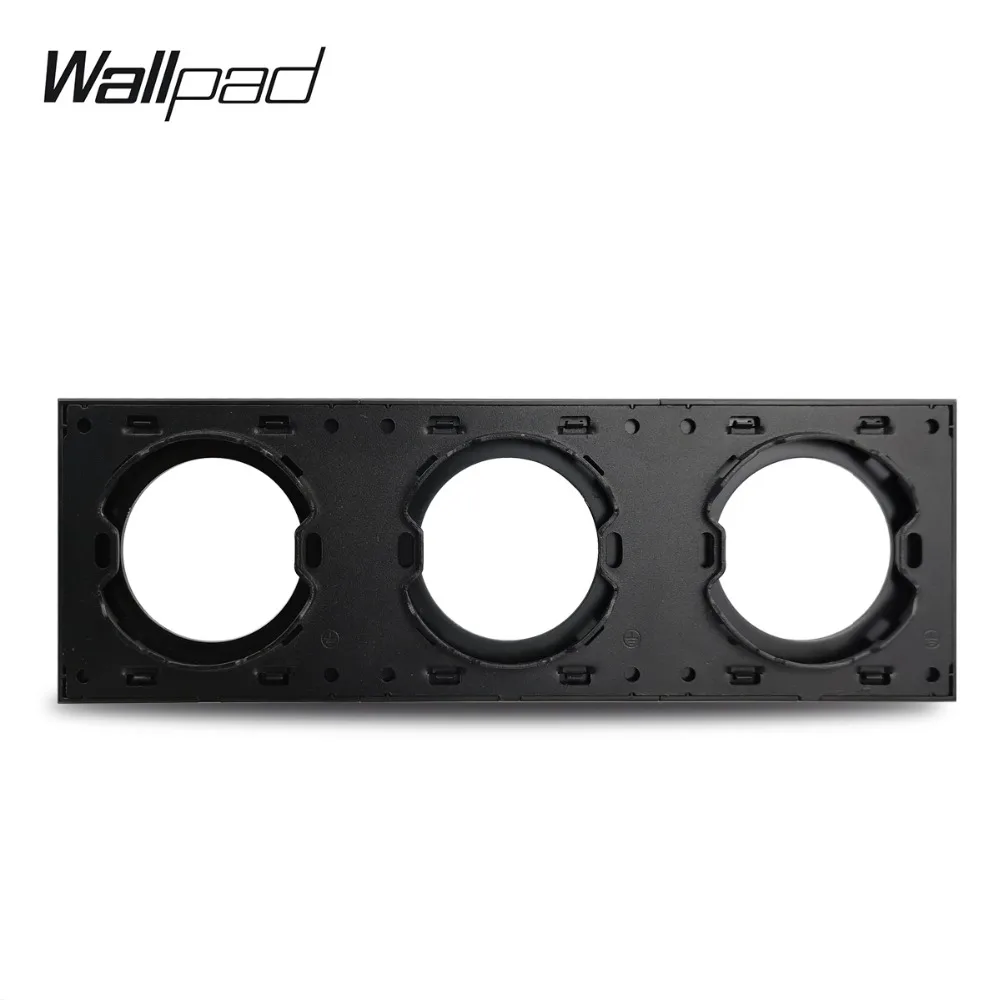 Wallpad L6 черный тройной настенный выключатель с 3 клавишами алюминиевая
